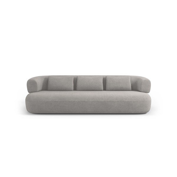Jasnoszara sofa z materiału bouclé 200 cm Jenny – Micadoni -image-3