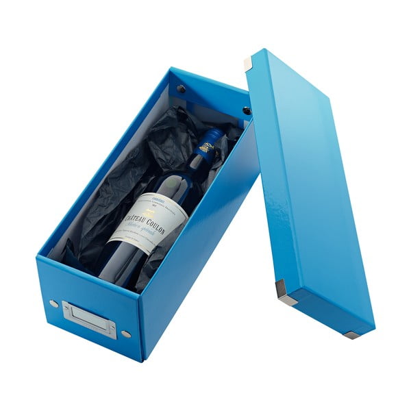 Niebieski kartonowy pojemnik z pokrywką 14x35x14 cm Click&Store – Leitz-image-3