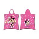 Różowe bawełniane ponczo dziecięce w rozmiarze 3-8 lat Minnie "Sparkle" – Jerry Fabrics