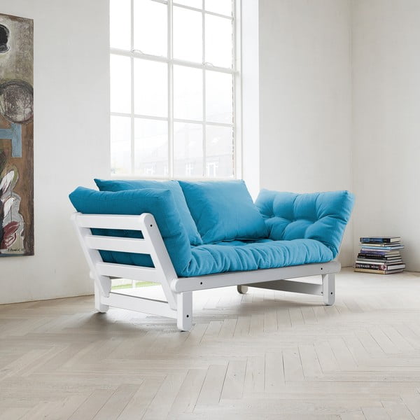 Sofa rozkładana Karup Beat White/Horizon Blue-image-2