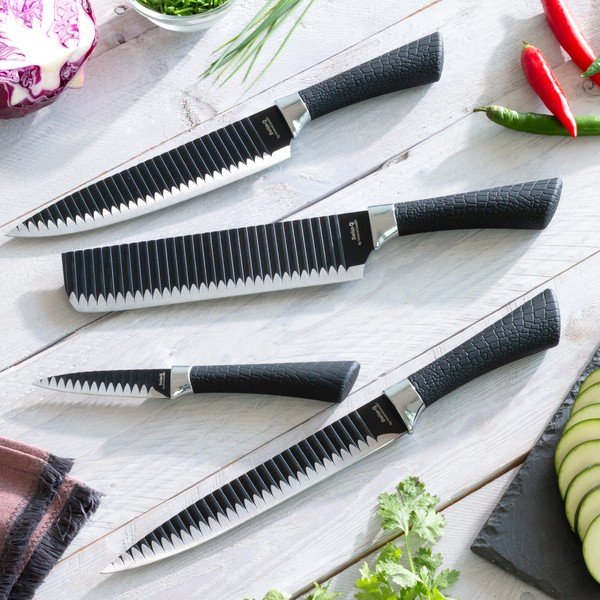 Zestaw 4 noży ze stali nierdzewnej InnovaGoods Swiss Q Shark-image-3