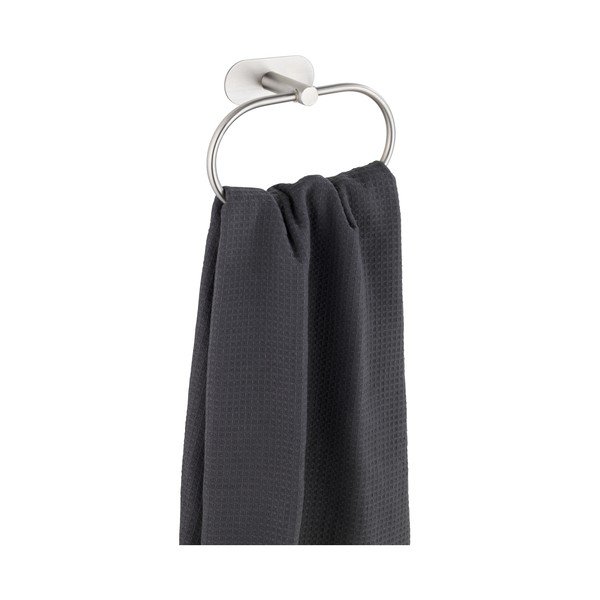 Samoprzylepny wieszak na ręczniki ze stali nierdzewnej w kolorze matowego srebra Orea – Wenko-image-4