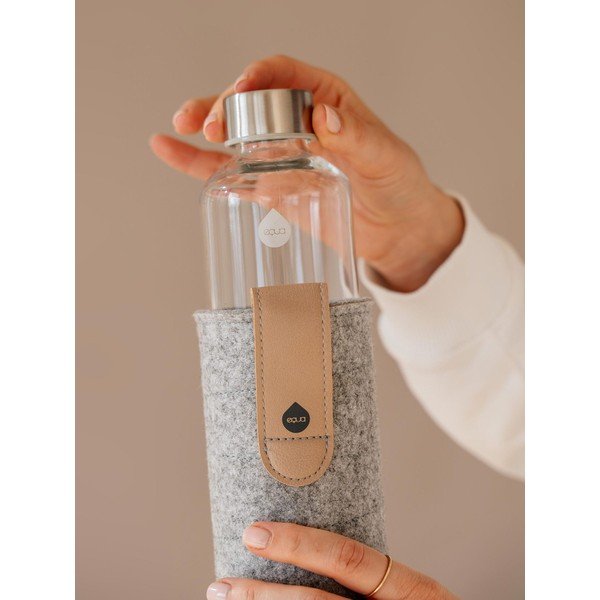 Butelka ze szkła borokrzemowego z filcowym pokrowcem Equa Mismatch Sand Sky, 750 ml-image-3