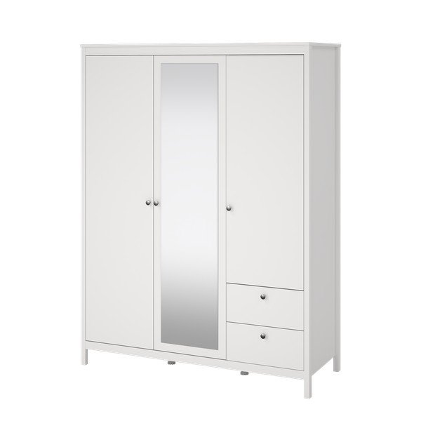 Biała szafa z lustrem 150x199x58 cm Madrid – Tvilum-image-4