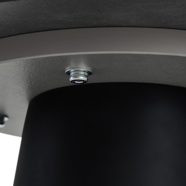 Czarno-ciemnoszary stolik z blatem w dekorze marmuru ø 45 cm Tango – Furnhouse-image-4