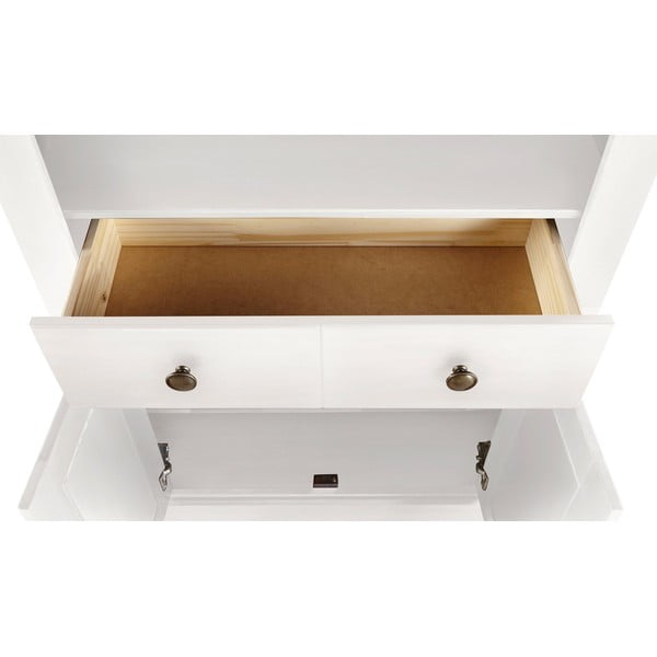 Biały regał z litego drewna sosnowego 181x31 cm Mille – Støraa-image-4