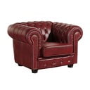 Czerwony fotel skórzany Max Winzer Norwin