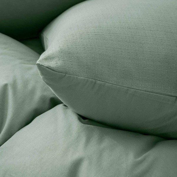 Zielona bawełniana pościel dwuosobowa 3-częściowa 240x220 cm Clara – douceur d'intérieur-image-2