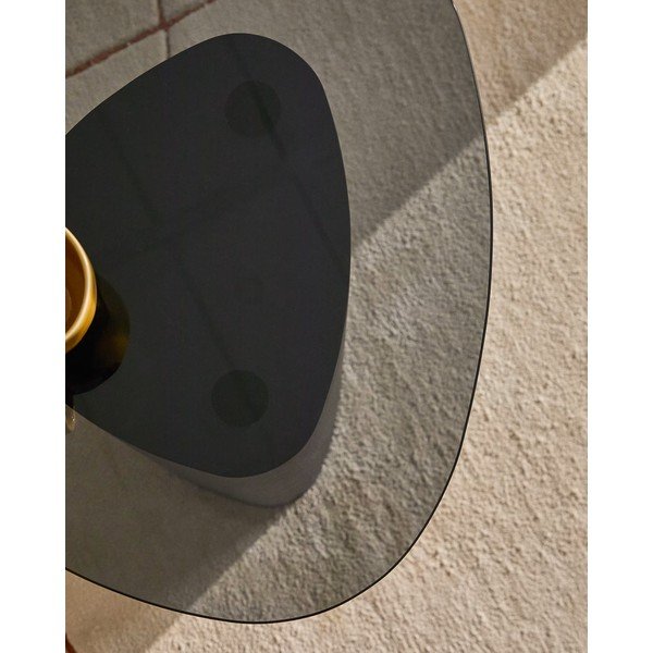 Stolik ze szklanym blatem 47x48 cm Olir – Kave Home-image-2
