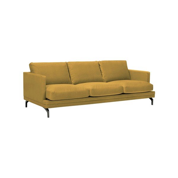 Żółta sofa z czarną konstrukcją Windsor & Co Sofas Jupiter-image-1