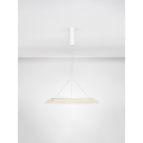 Aluminiowa lampa wisząca LED w matowym białym kolorze z kloszem ze szkła akrylowego ø 60 cm Mantle – Nova Luce-image-4