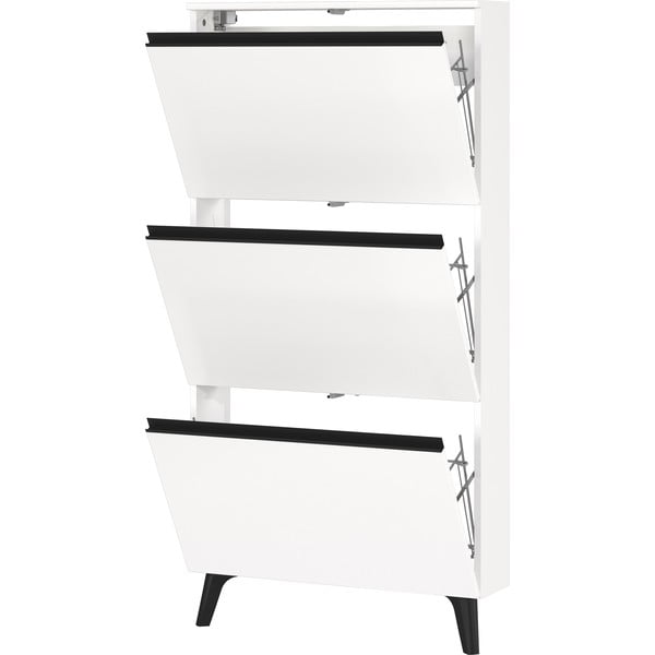 Biała uchylna szafka na buty Scarpa – Germania-image-2