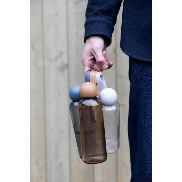 Ciemnoszara podróżna butelka z plastiku z recyklingu 600 ml Ture – Sagaform-image-2