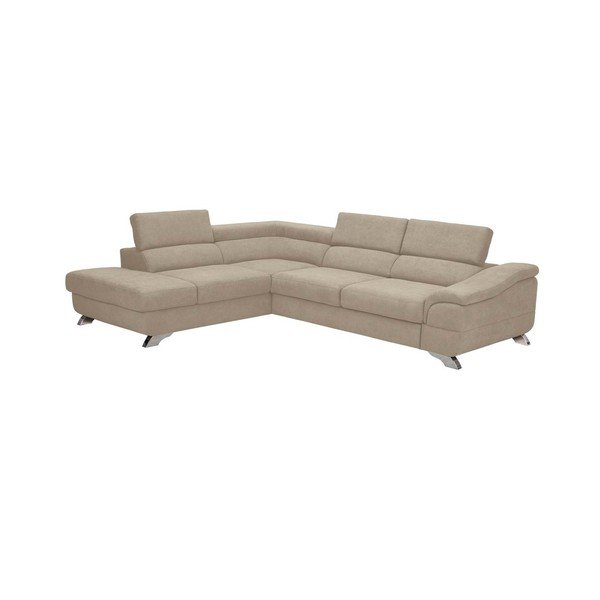 Szarobrązowy rozkładany narożnik z aksamitnym obiciem Windsor & Co Sofas Gamma, lewostronny-image-2