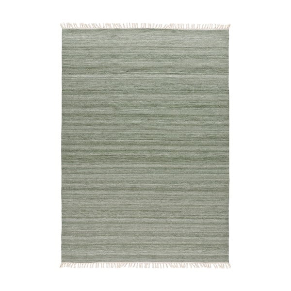 Zielony dywan zewnętrzny z tworzywa z recyklingu Universal Liso, 140x200 cm