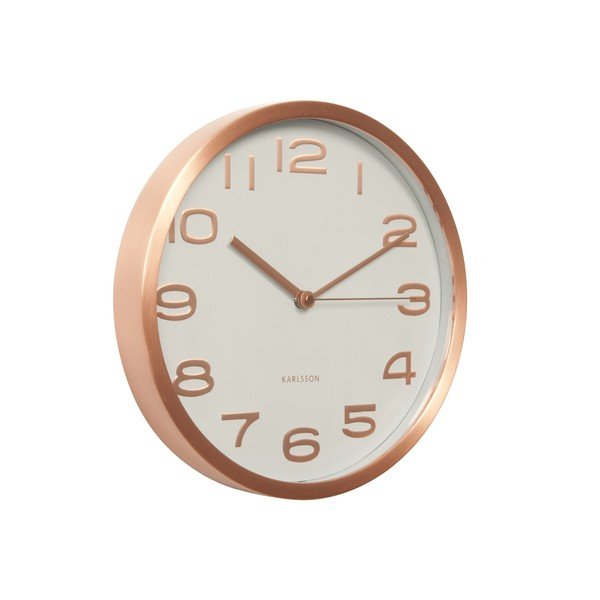 Biały zegar Present Time Maxie Copper-image-2