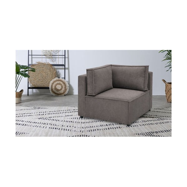 Ceglany sztruksowy moduł sofy (strona zmienna) Nihad modular – Bobochic Paris-image-1