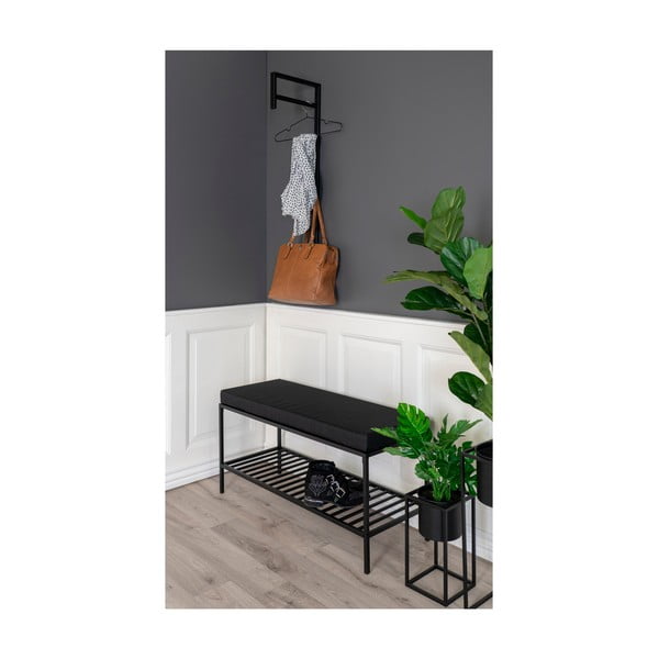 Czarny metalowy wieszak ścienny Trento – House Nordic-image-4