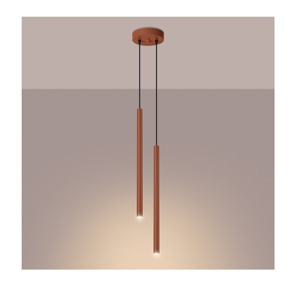 Ceglasta lampa wisząca ø 15 cm Fideus – Sollux-image-1