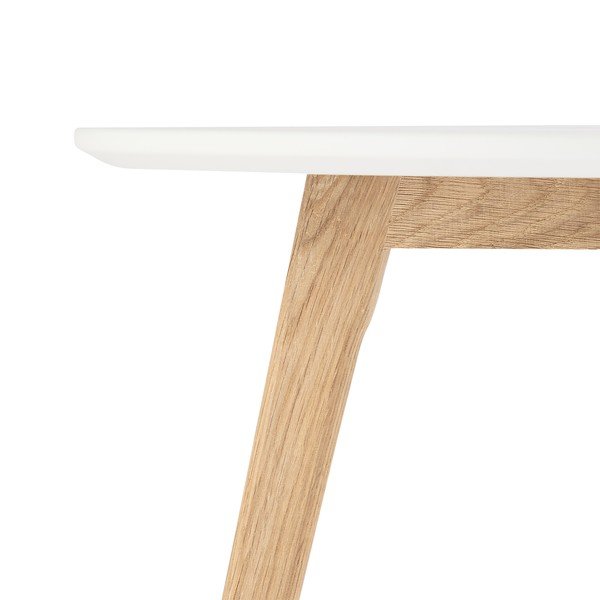 Biały stolik drewniany Furnhouse Life, Ø 60 cm-image-4