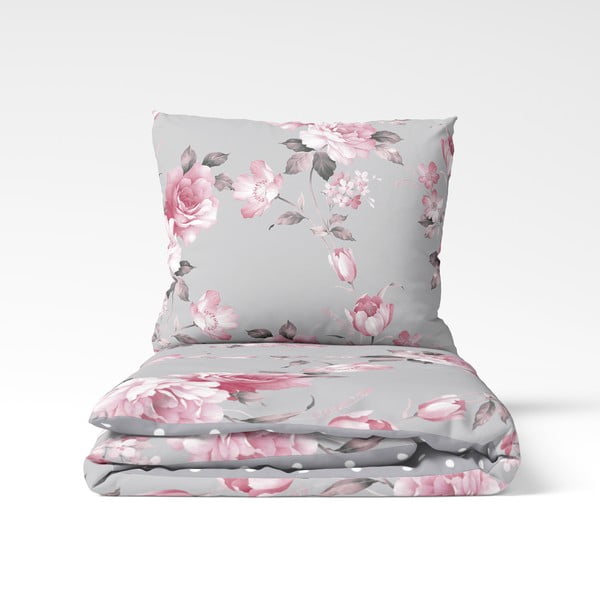 Szara bawełniana pościel dwuosobowa Bonami Selection Belle, 200x220 cm-image-2