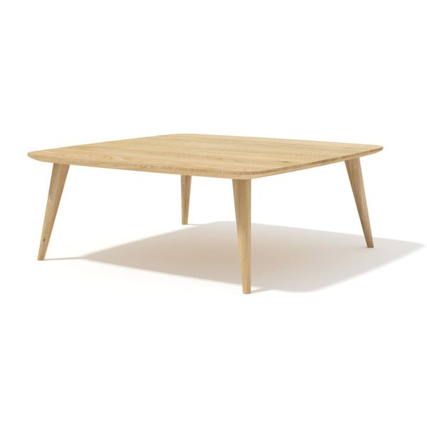 Kwadratowy stolik z litego drewna dębowego Javorina, 90 cm