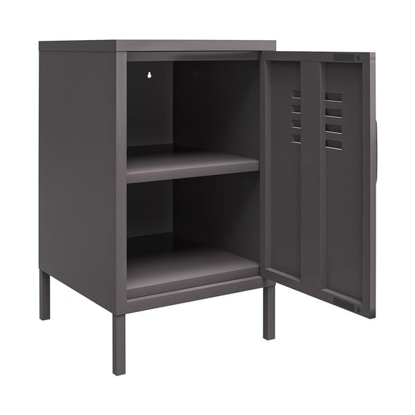 Szara metalowa szafka nocna Bradford – Støraa-image-2