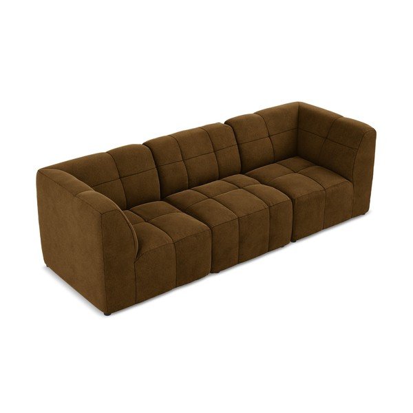 Musztardowa aksamitna sofa 255 cm Aloha – Makamii-image-3