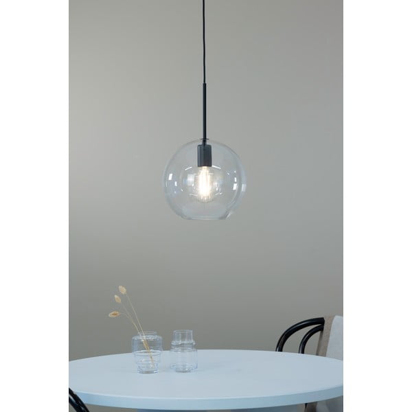 Czarna lampa wisząca ze szklanym kloszem 25x25 cm Patera – Markslöjd-image-1