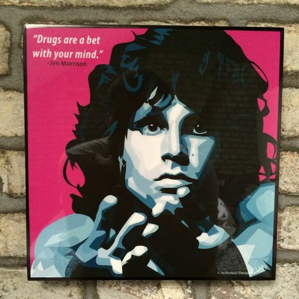 Obraz "Jim Morrison - drugs are a bet with your mind"