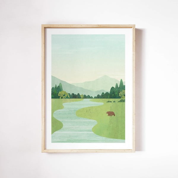 Plakat 30x40 cm Bear in the Meadow – Travelposter-image-2