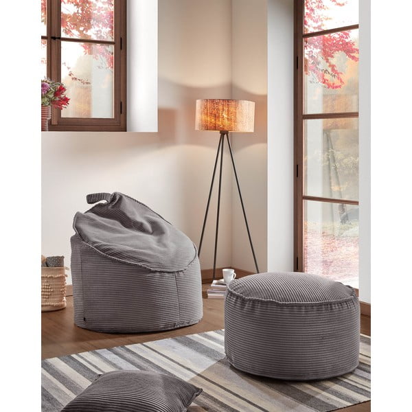 Szary worek do siedzenia Wilma – Kave Home-image-1