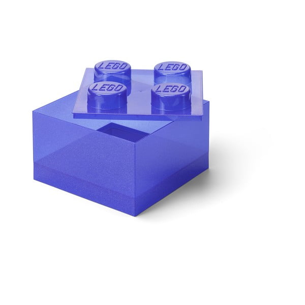 Fioletowy plastikowy pojemnik dziecięcy 25x25x18 cm – LEGO®