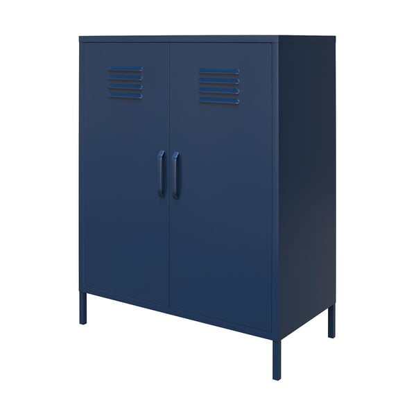 Niebieska metalowa szafka 80x102 cm Bradford – Queer Eye-image-4