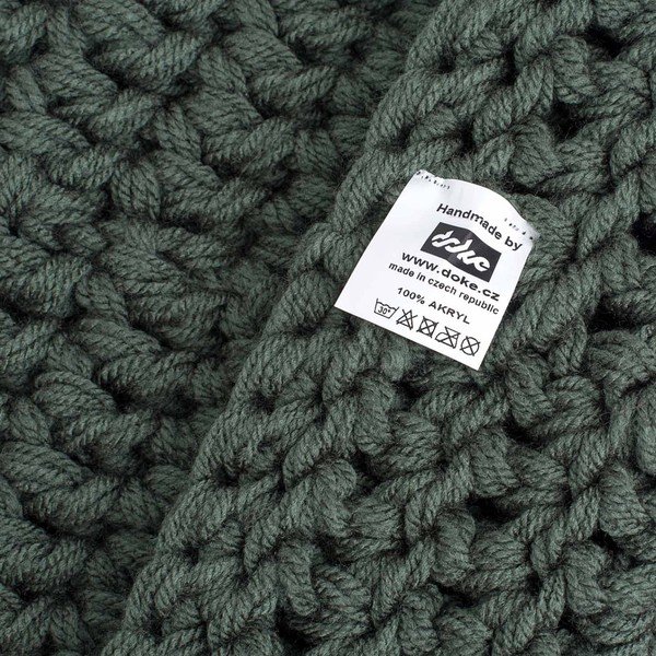 Oliwkowy szalik/komin szydełkowy DOKE Tommy-image-2