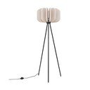Beżowa lampa stojąca z tekstylnym kloszem (wysokość 134 cm) Elom – Sollux
