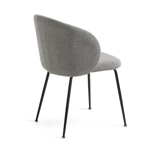 Szary tapicerowany fotel jadalniany Minna – Kave Home-image-4