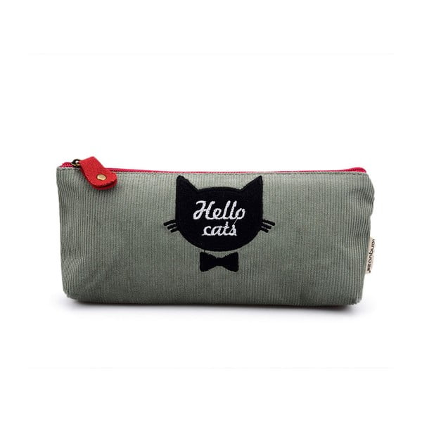Piórnik Hello Cat, szary