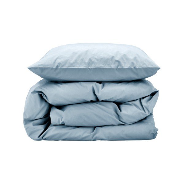 Niebieska pościel dwuosobowa z perkalu bawełnianego 200x220 cm Crisp – Södahl
