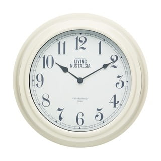 Kremowy zegar ścienny Kitchen Craft Living Nostalgia, ⌀ 25,5 cm