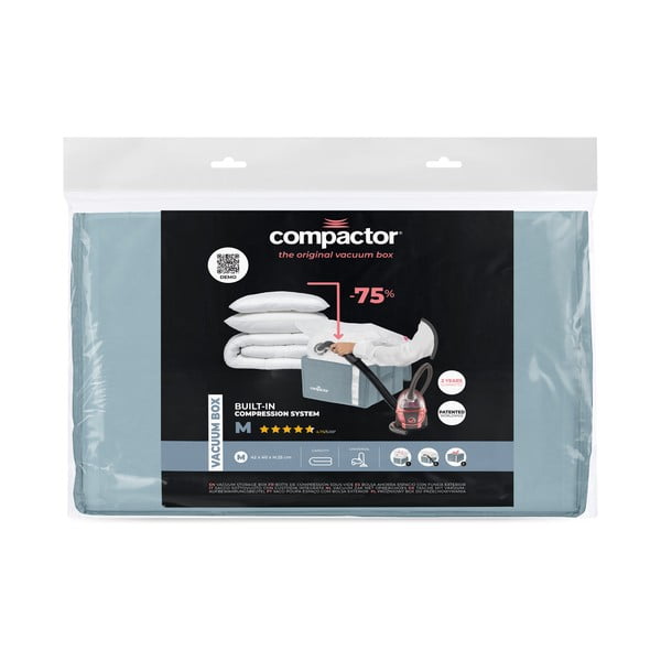 Plastikowy pojemnik próżniowy do przechowywania ubrań 42x40x25 cm Blue Edition – Compactor-image-3
