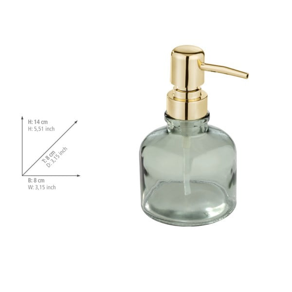 Miętowy szklany dozownik do mydła 200 ml Atessa – Wenko-image-4