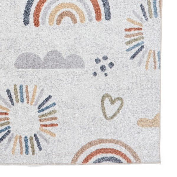 Kremowy dywan dziecięcy 80x150 cm Vida Kids Rainbow – Think Rugs-image-3
