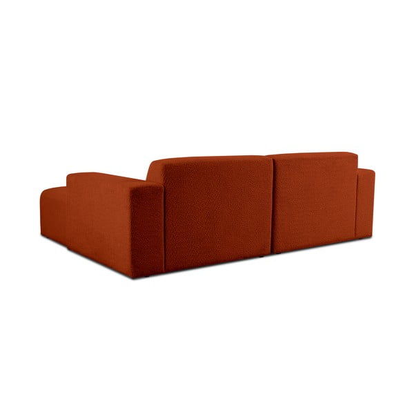 Ceglasty narożnik z materiału bouclé (lewostronny) Roxy – Scandic-image-2