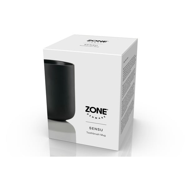 Czarny kamionkowy kubek na szczoteczki do zębów Sensu – Zone-image-4