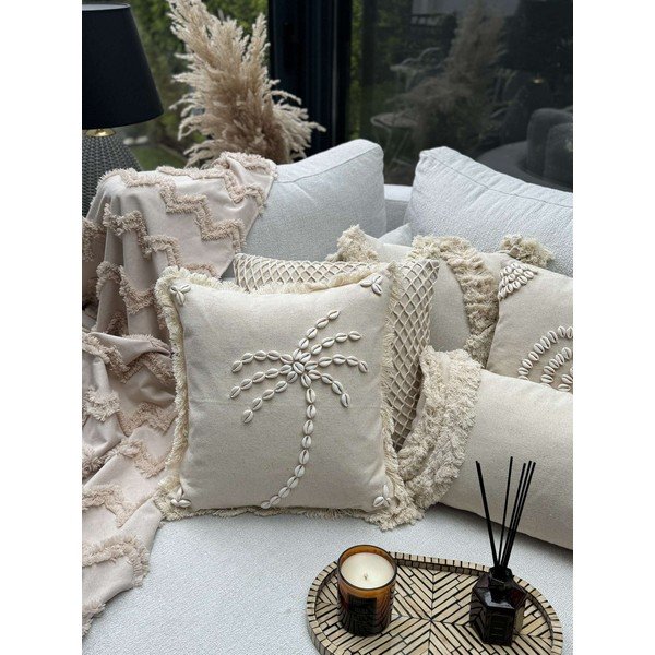 Bawełniana poszewka na poduszkę 43x43 cm Seashells – Mioli Decor-image-2