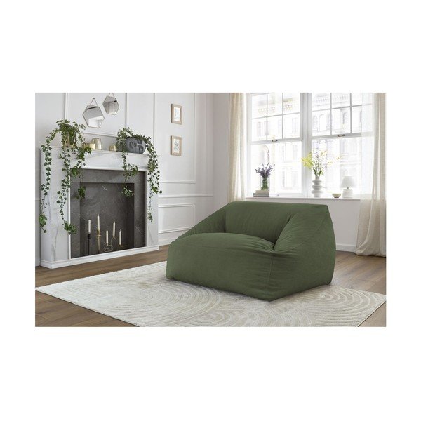 Zielony sztruksowy worek do siedzenia Lilibet – Bobochic Paris-image-1