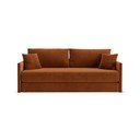 Aksamitna rozkładana sofa w kolorze terakoty 209 cm Shannon – Cosmopolitan Design