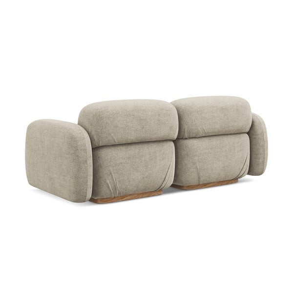 Beżowa sofa modułowa z materiału bouclé 190 cm Ailani – Makamii-image-3