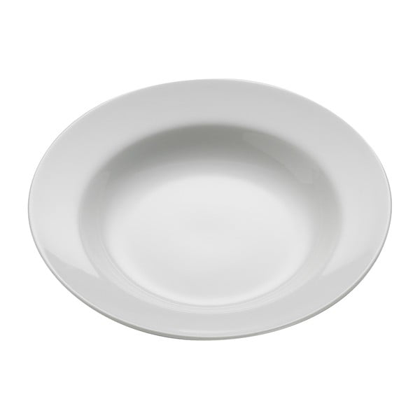 Biały porcelanowy talerz na zupę Maxwell & Williams Basic Bistro, ø 22,5 cm